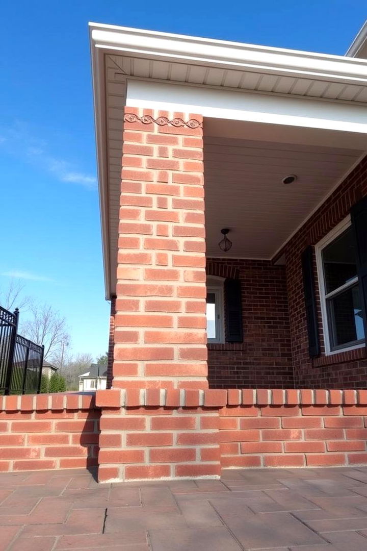 Customized Brick Patterns and Borders - 22 Brick Porch Ideas