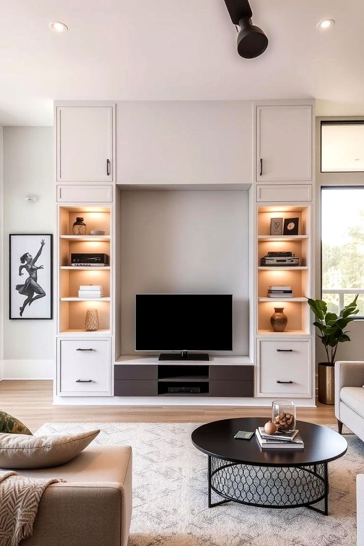 Customized Built In Cabinetry - 22 Small Living Room Ideas With Tv