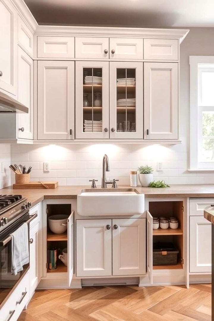 Customized Cabinetry for Corner Sinks - 22 Corner Kitchen Sink Ideas