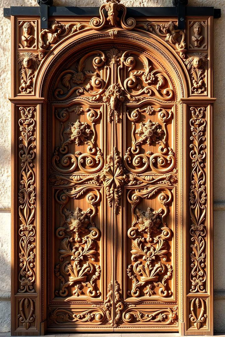 Customized Carved Barn Doors - 22 Barn Door Ideas