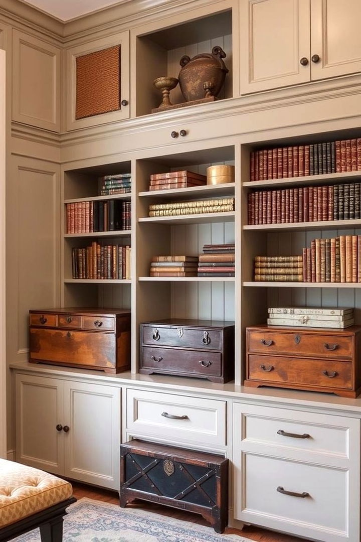 Customized Colonial Storage Solutions - 22 Colonial Living Room Ideas