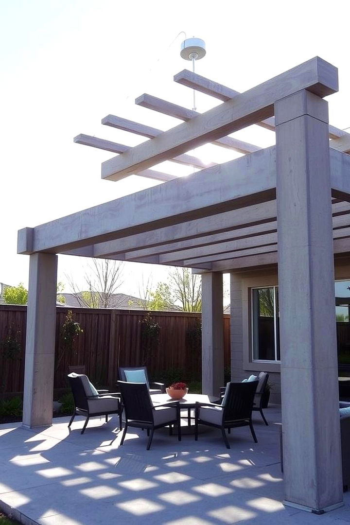 Customized Concrete Pergolas - 22 Concrete Garden Ideas