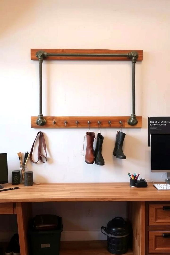 Customized DIY Boot Hanging Rails - 22 Boot Storage Ideas