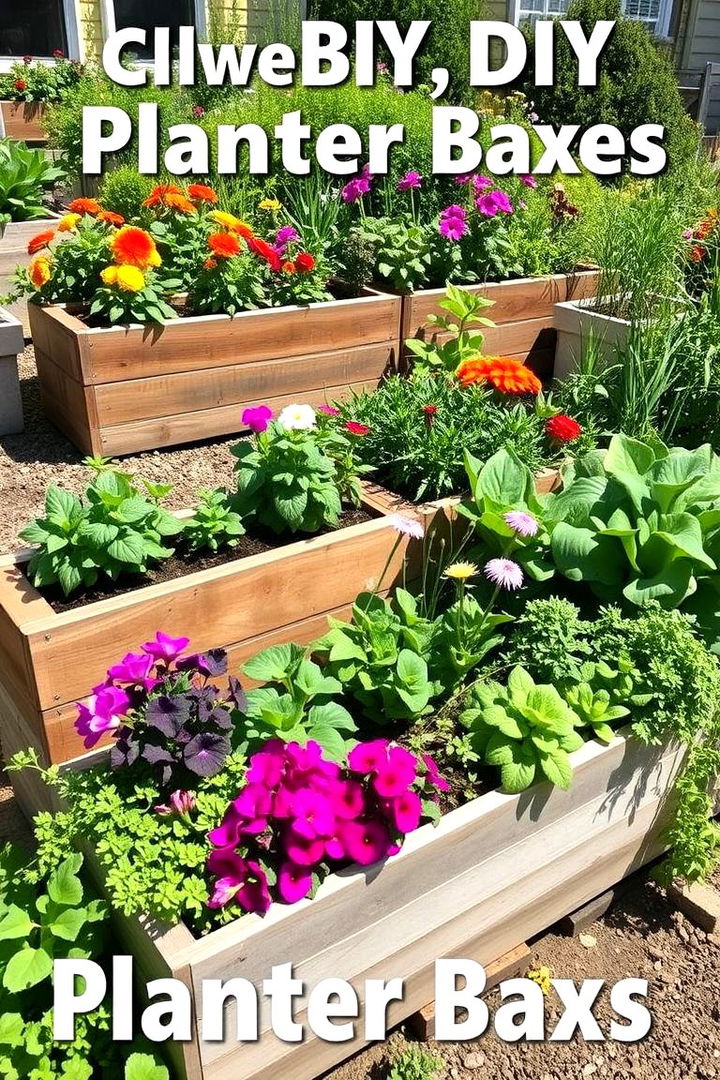 Customized DIY Planter Boxes - 22 Cheap Backyard Makeover Ideas