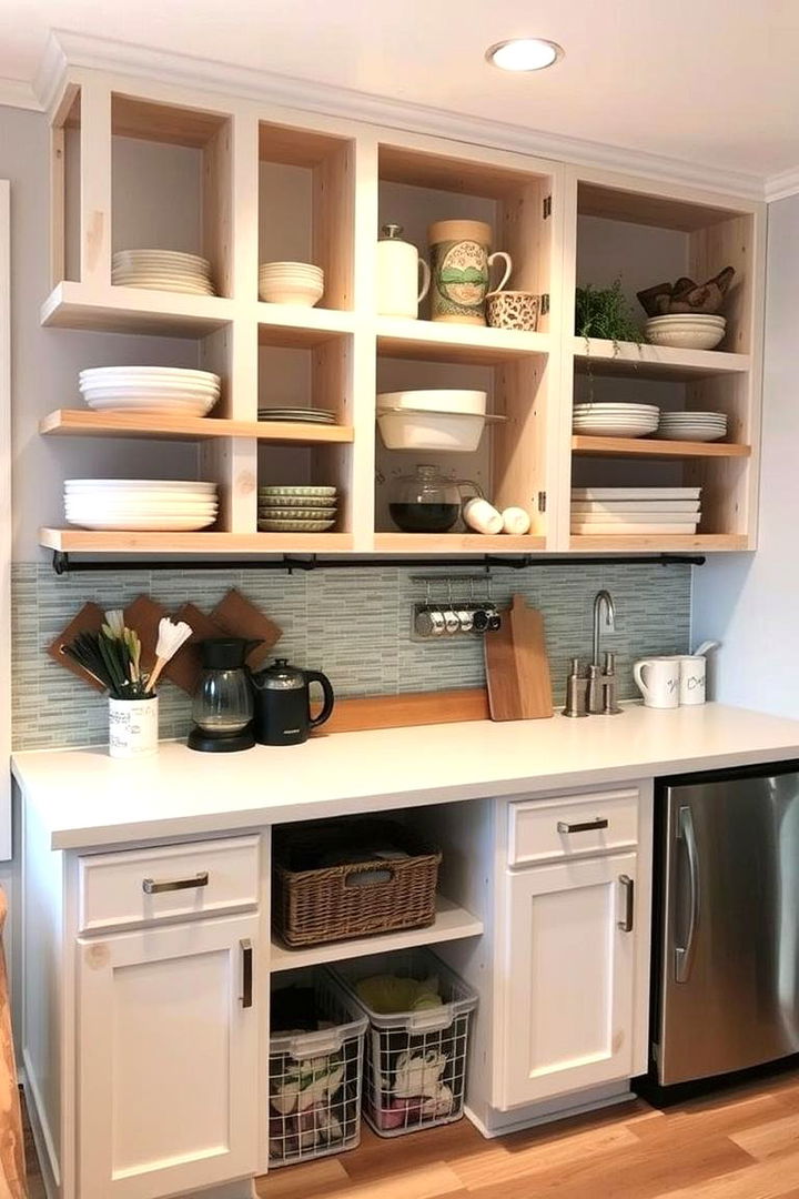 Customized DIY Shelving - 22 Open Shelving Kitchen Ideas