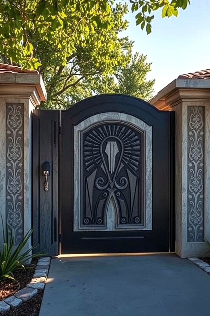 Customized Entryway Focal Points - 22 Concrete Block Fence Ideas