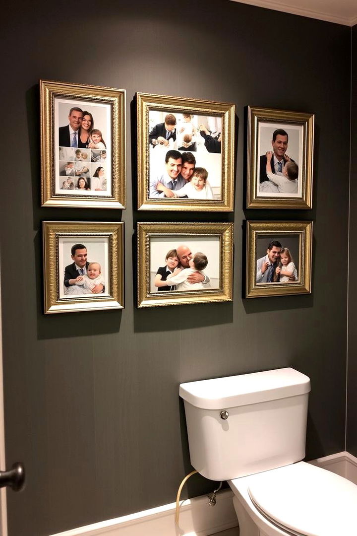 Customized Family Photo Collages - 22 Bathroom Wall Ideas