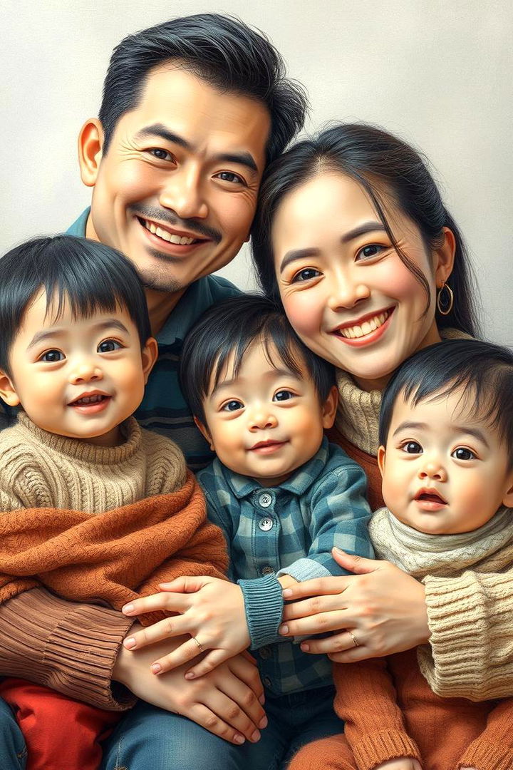 Customized Family Portraits - 22 Large Wall Art Ideas
