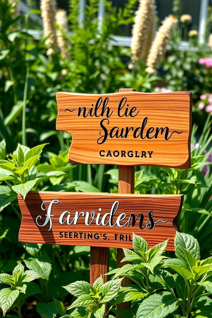 Customized Garden Signage - 22 Garden Wedding Ideas