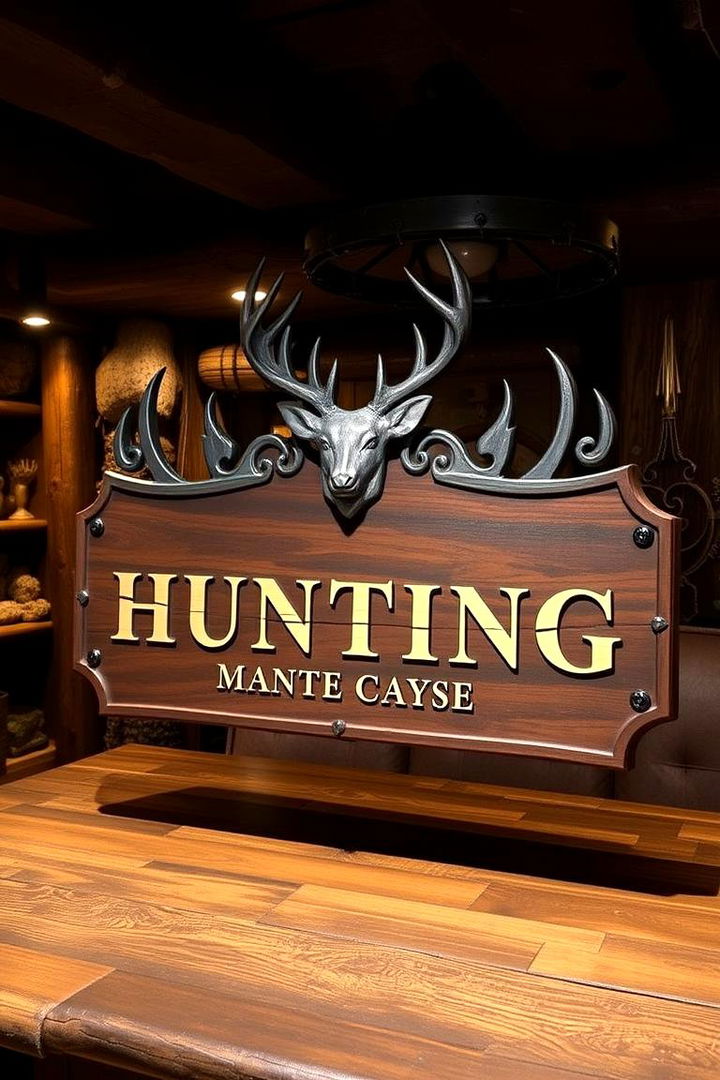 Customized Hunting Signage - 22 Hunting Man Cave Ideas