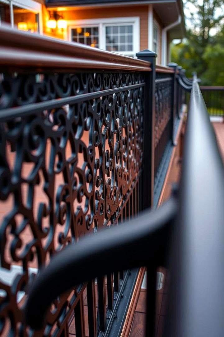 Customized Laser Cut Designs - 22 black deck railing ideas