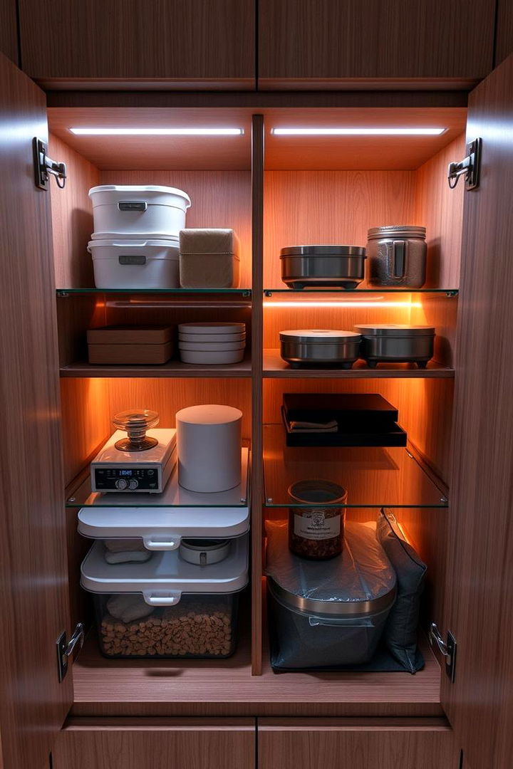 Customized Lighted Cabinets - 22 Blind Corner Kitchen Cabinet Ideas