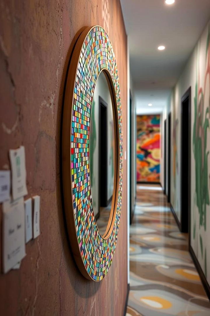 Customized Mosaic Mirror - 22 hallway mirror ideas