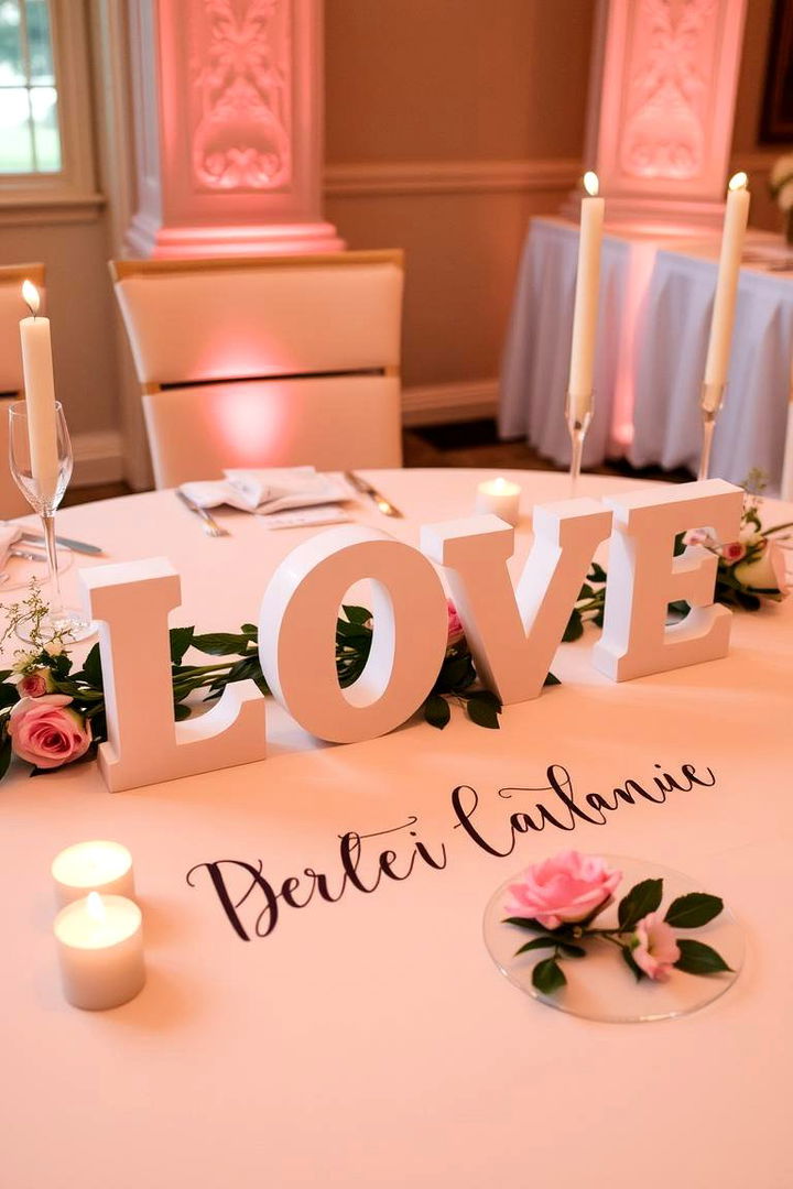 Customized Name Centerpiece - 22 Baby Shower Centerpiece Ideas