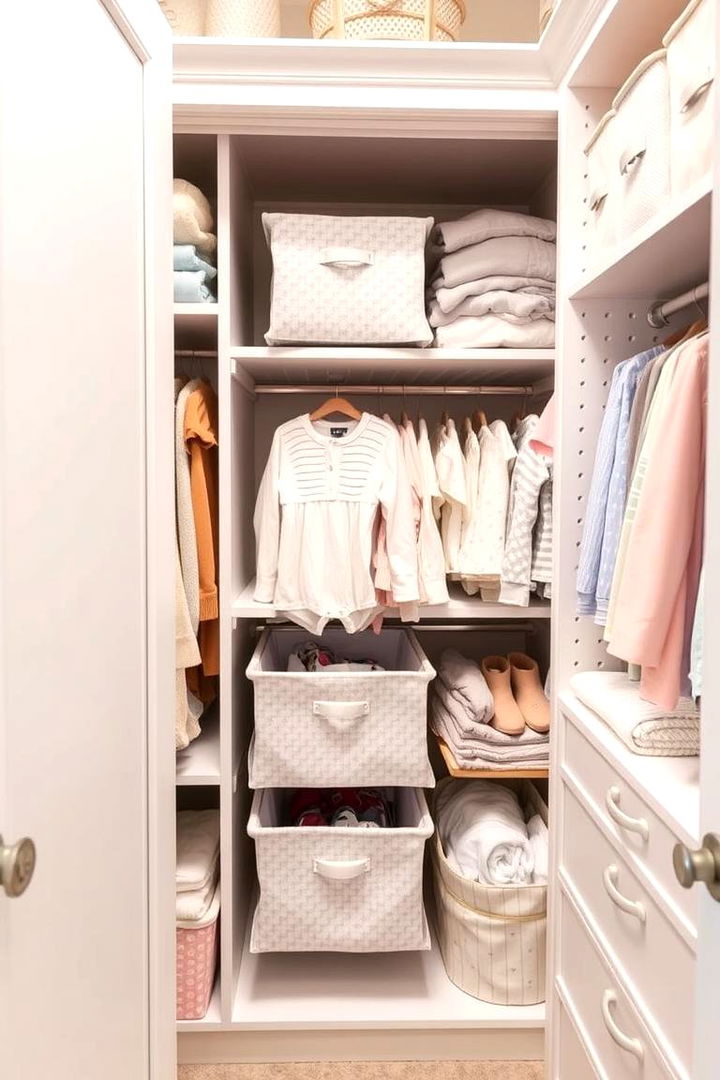 Customized Organizers for Little Clothes - 22 Nursery Closet Ideas