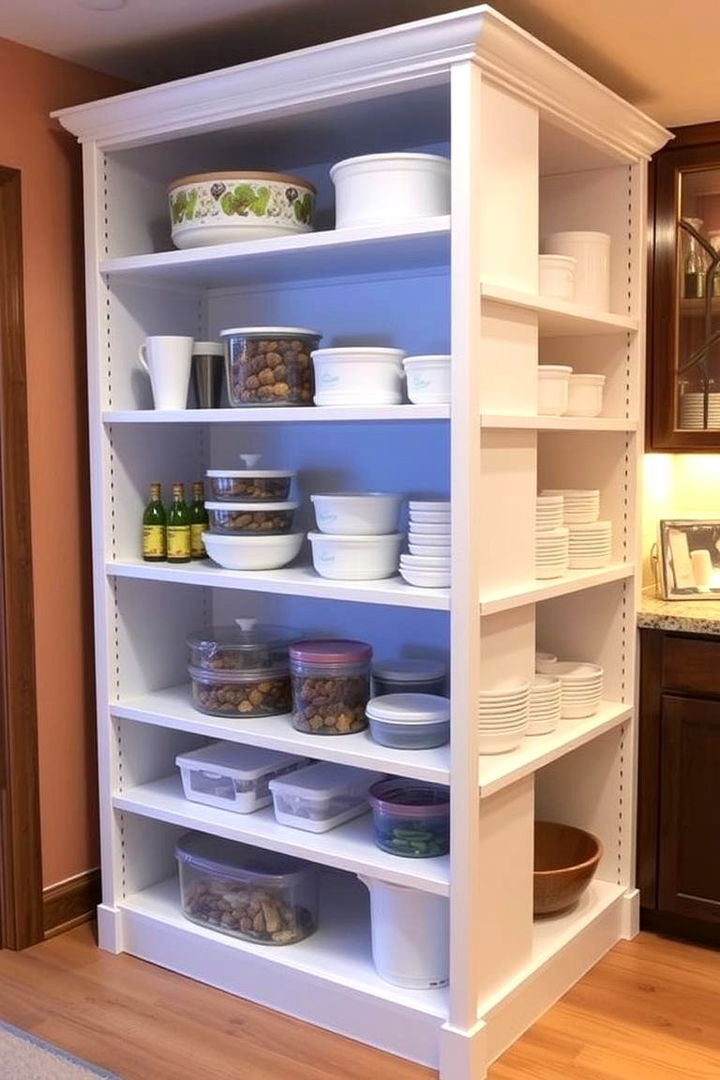 Customized Pantry Shelving - 22 Tupperware Organization Ideas