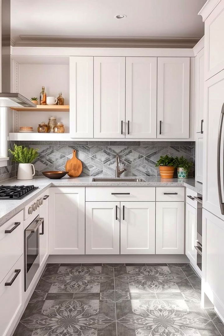 Customized Pattern Designs - 22 Kitchens With Grey Floors