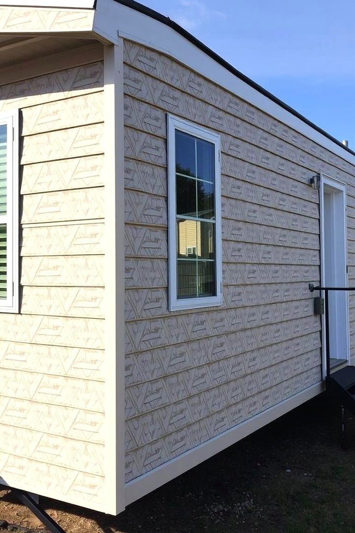 Customized Patterned Siding Innovations - 22 Mobile Home Siding Design Ideas