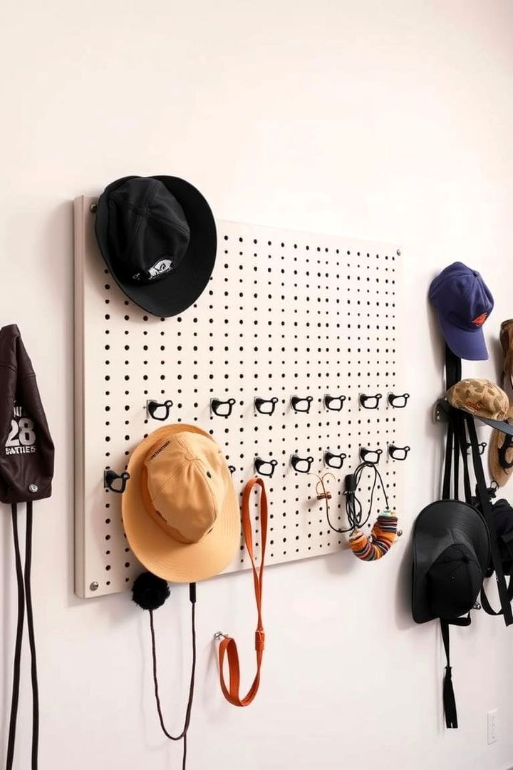 Customized Pegboards - 22 Hat Storage Ideas