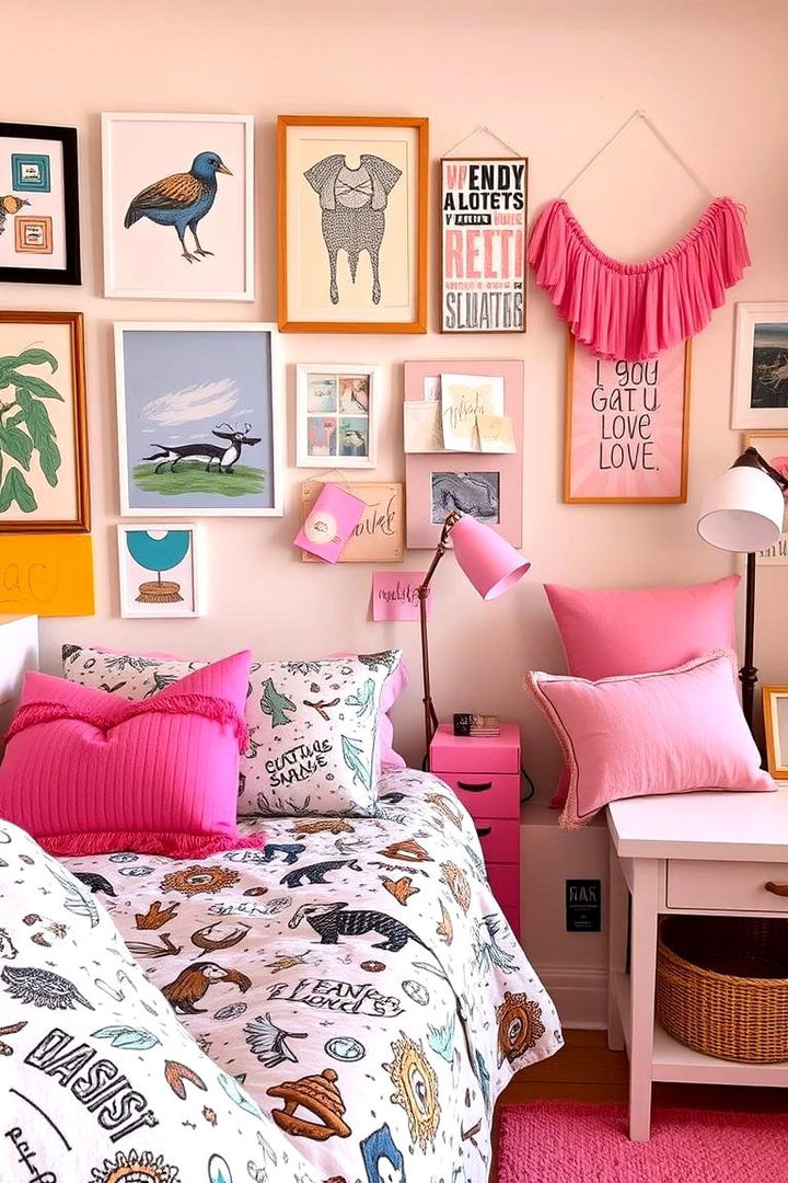 Customized Personal Touch - 22 Pink Dorm Room Ideas