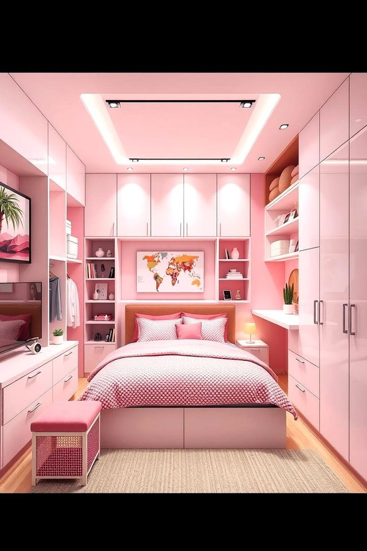 Customized Pink Modular Designs - 22 Pink Bedroom Ideas
