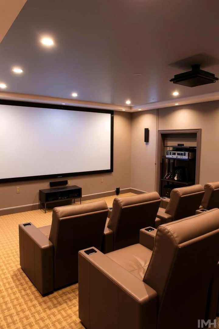 Customized Projection Screen Systems - 22 Basement Home Theater Ideas