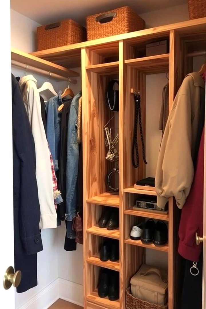 Customized Rustic Dividers - 22 Rustic Closet Ideas