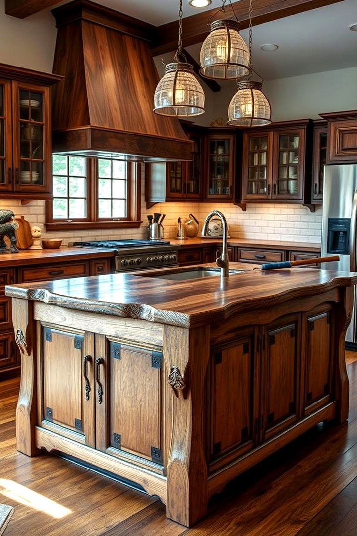 Customized Rustic Kitchen Island - 22 Rustic Kitchen Island Ideas