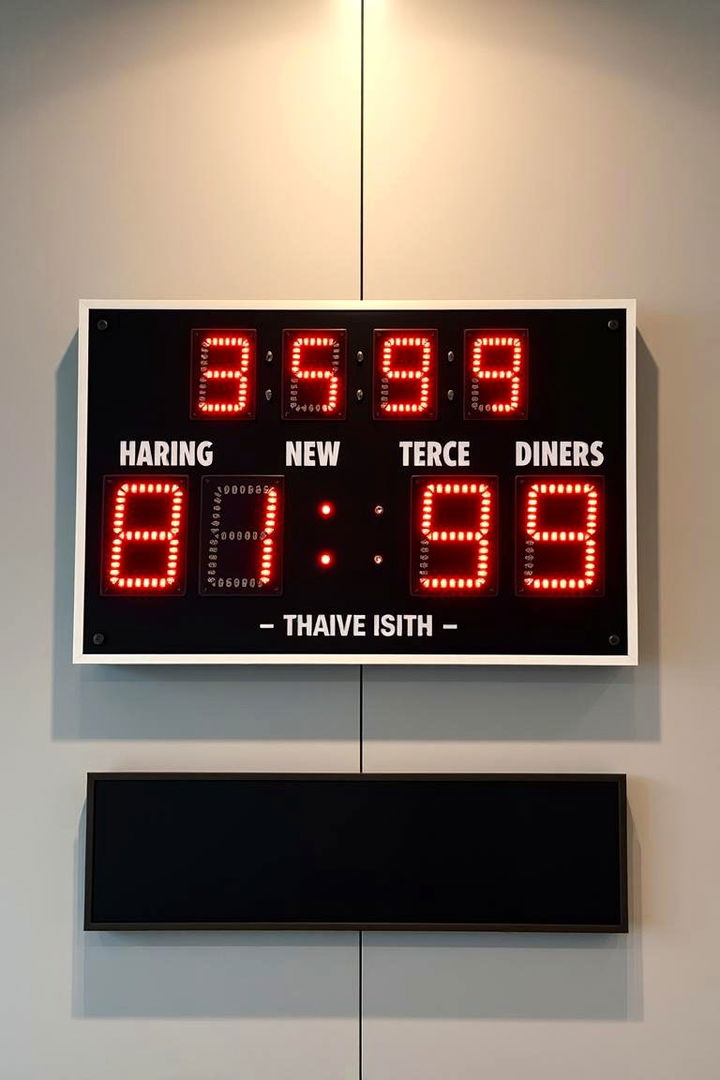 Customized Scoreboard Clocks - 22 Baseball Room Decor Ideas