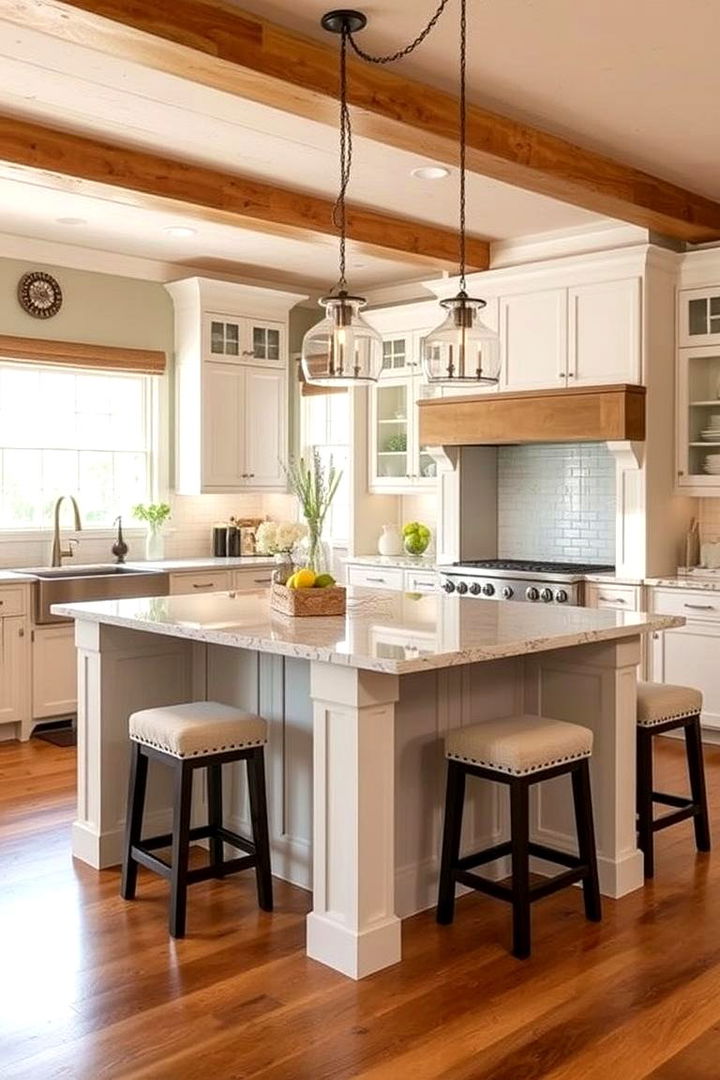Customized Seating Nooks - 22 Farmhouse Kitchen Island Ideas