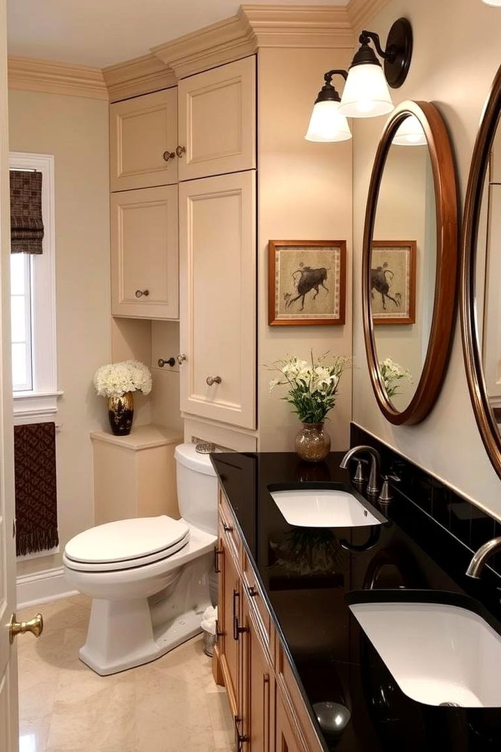 Customized Space Appeal - 22 bathroom with black countertops ideas