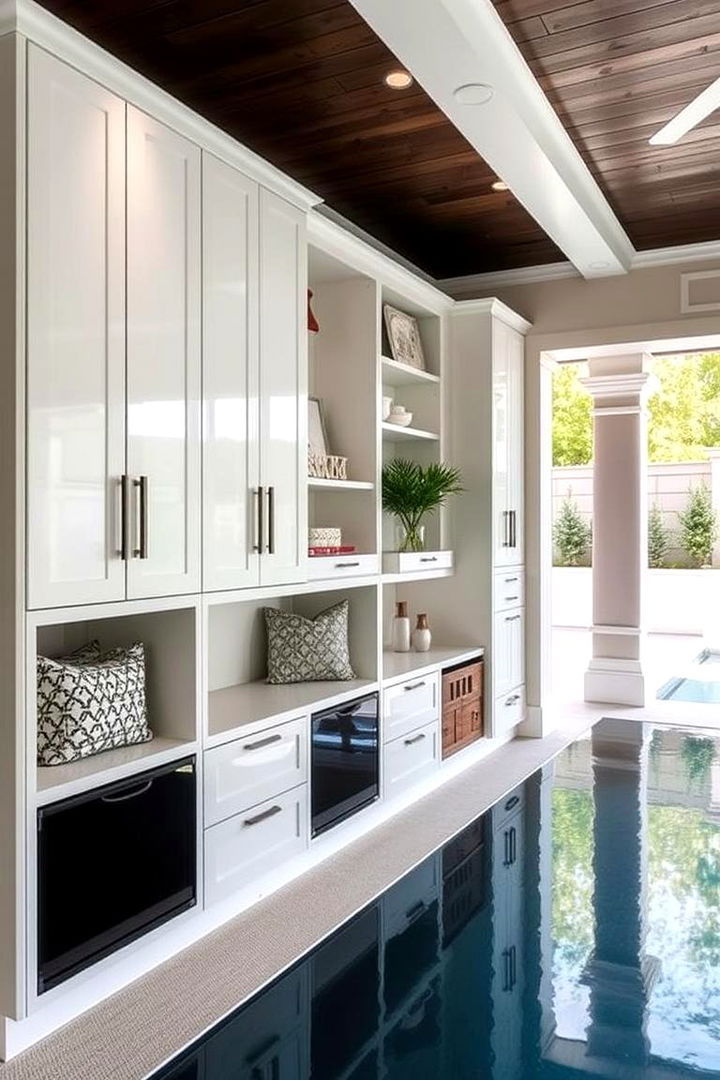 Customized Storage Solutions - 22 Pool House Ideas