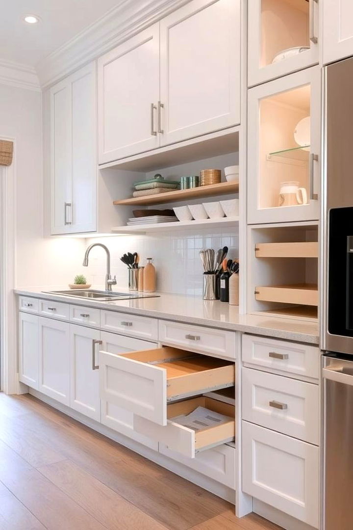 Customized Storage Solutions - 22 Kitchens Without Upper Cabinets
