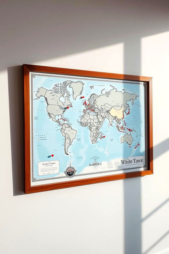 Customized Travel Map to Mark Their Adventures - 22 Wedding Gift Ideas for Couples