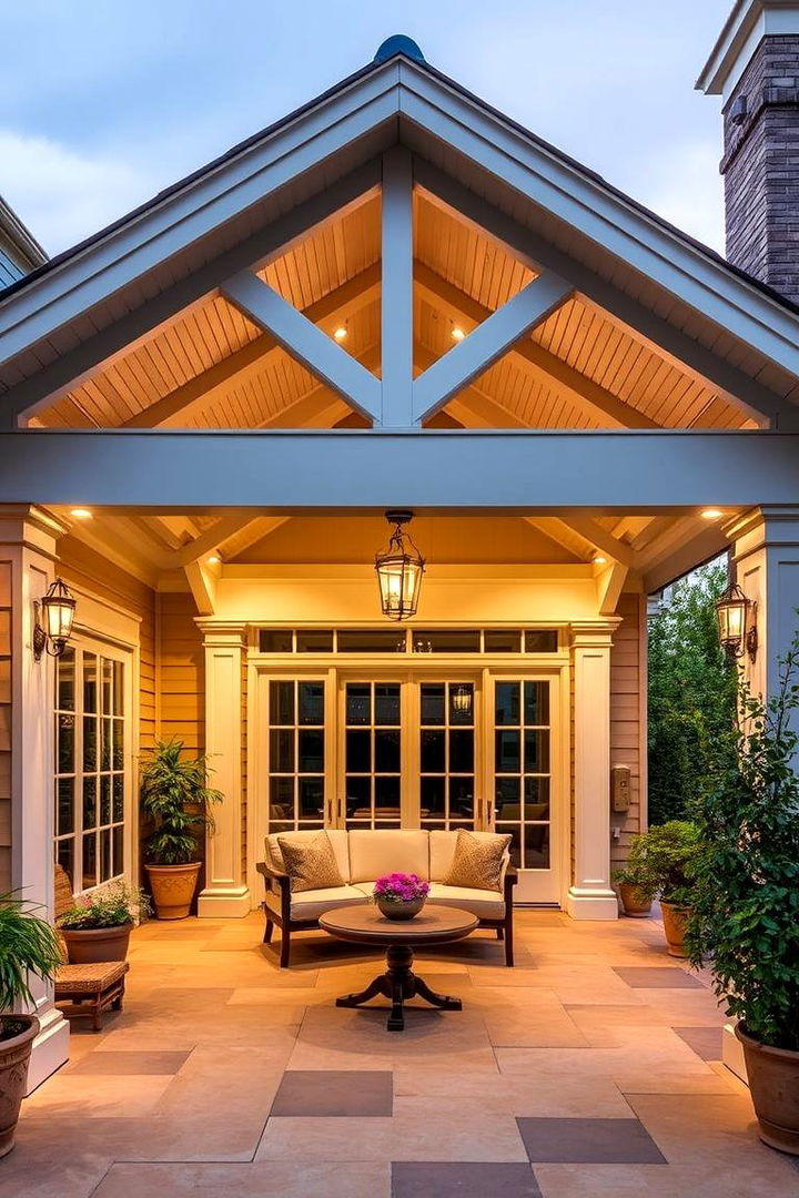 Customized Trim Details - 22 Gable Patio Roof Design Ideas