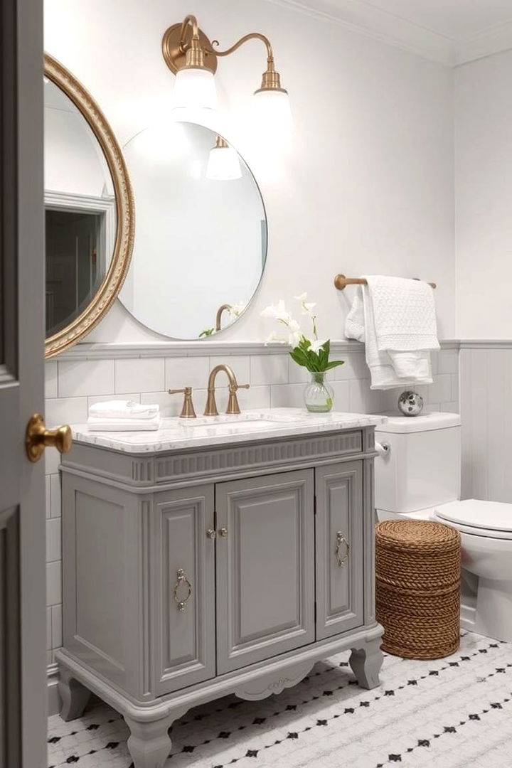 Customized Vanity Artistry - 22 Grey and White Bathroom Ideas