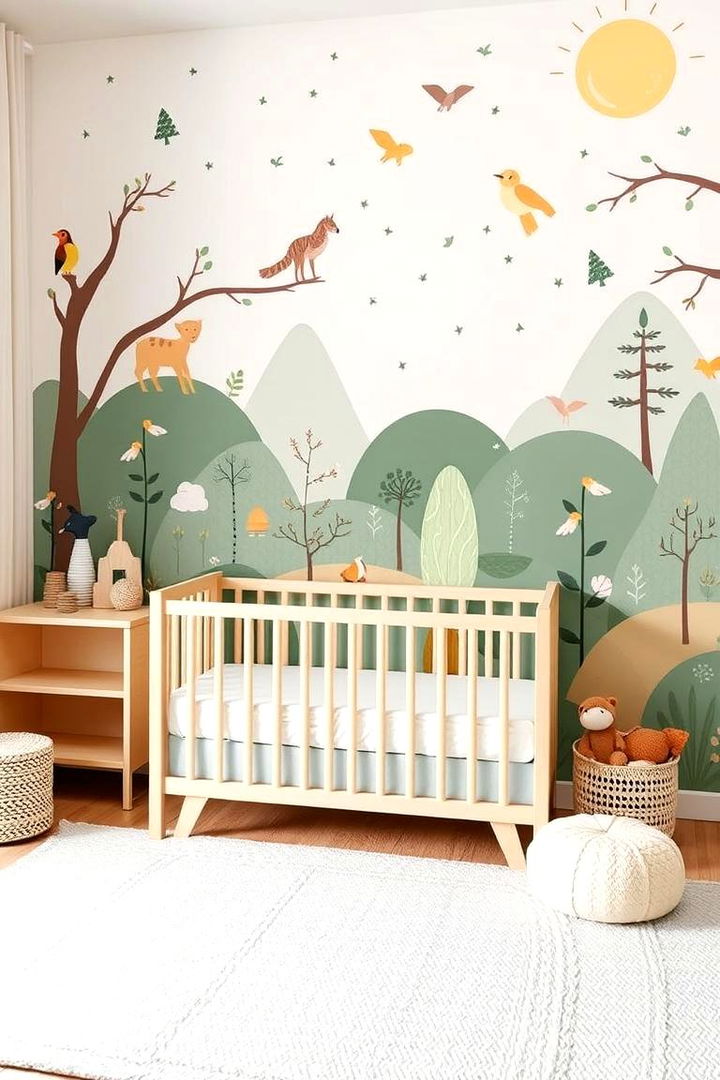 Customized Wall Murals - 22 Green Nursery Ideas