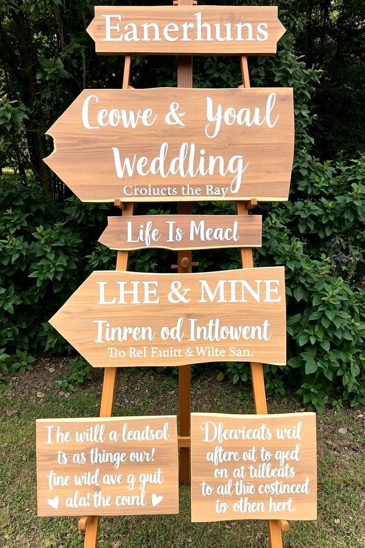 Customized Wedding Signage - 22 Backyard Wedding Ideas