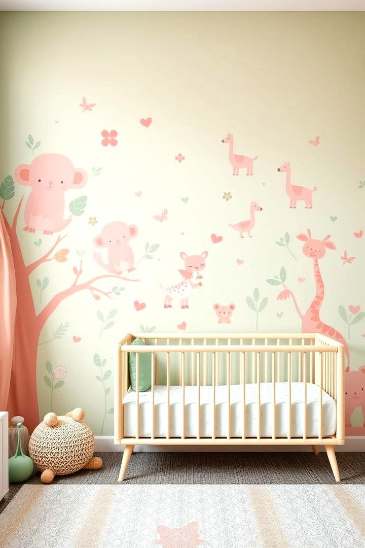 Cute Animal Illustrations - 22 Pink and Green Nursery Ideas