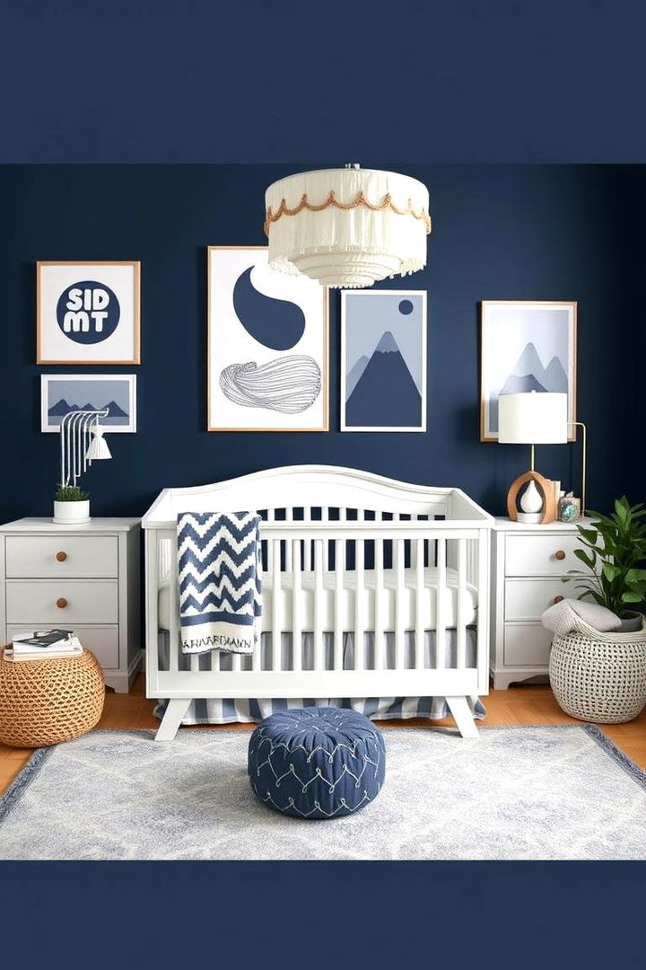 Cute Navy Blue Statements - 22 Blue Nursery Ideas
