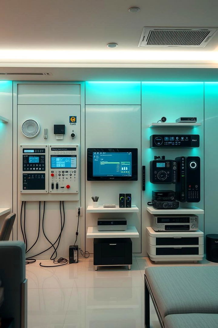 Cutting Edge Home Automation Hub - 22 Luxury Man Cave Ideas