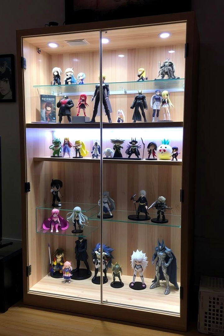 DIY Anime Figure Display Cabinets - 22 Anime Room Ideas