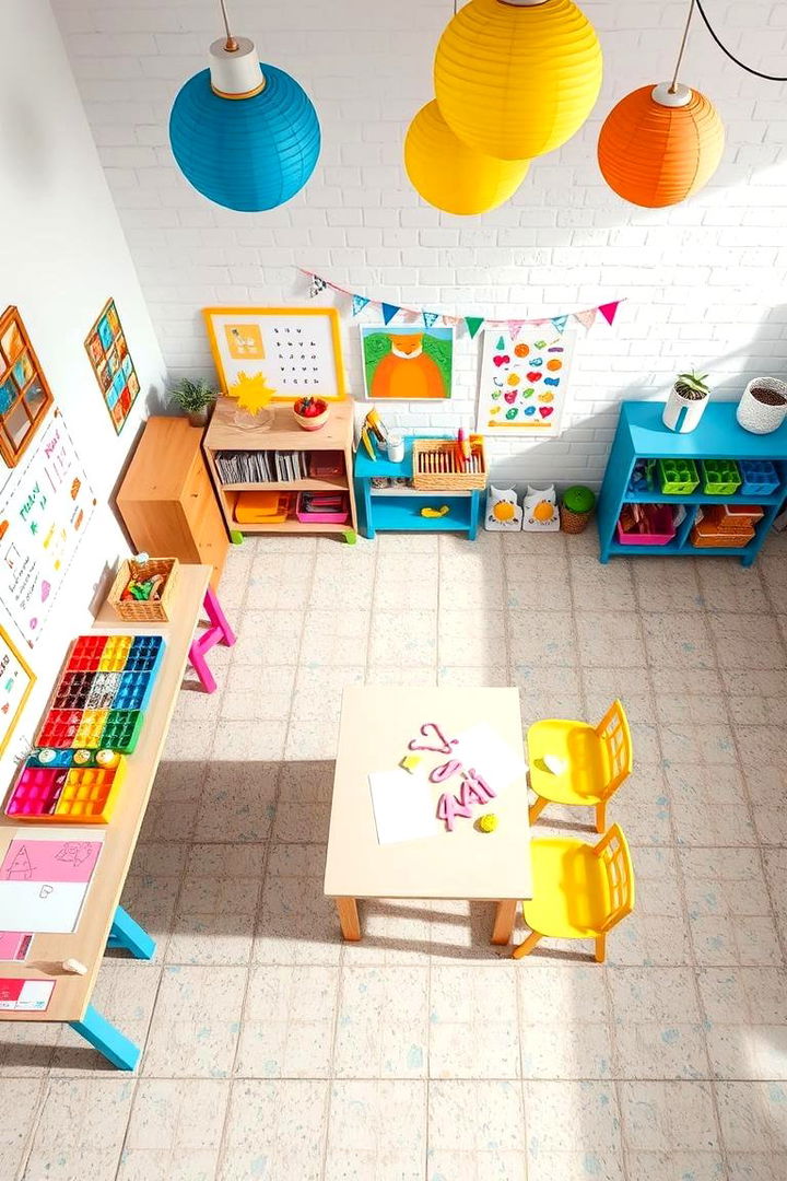 DIY Art Station Setup - 22 Boho Toddler Room Ideas