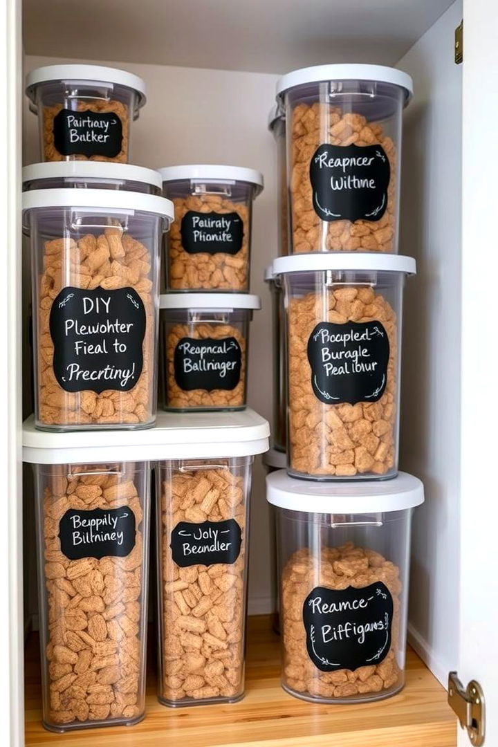 DIY Chalkboard Label Creativity - 22 Open Pantry Ideas