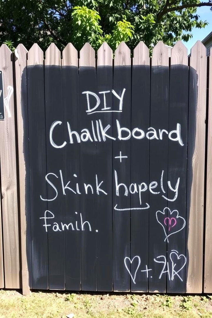DIY Chalkboard Paint - 22 Fence Painting Ideas