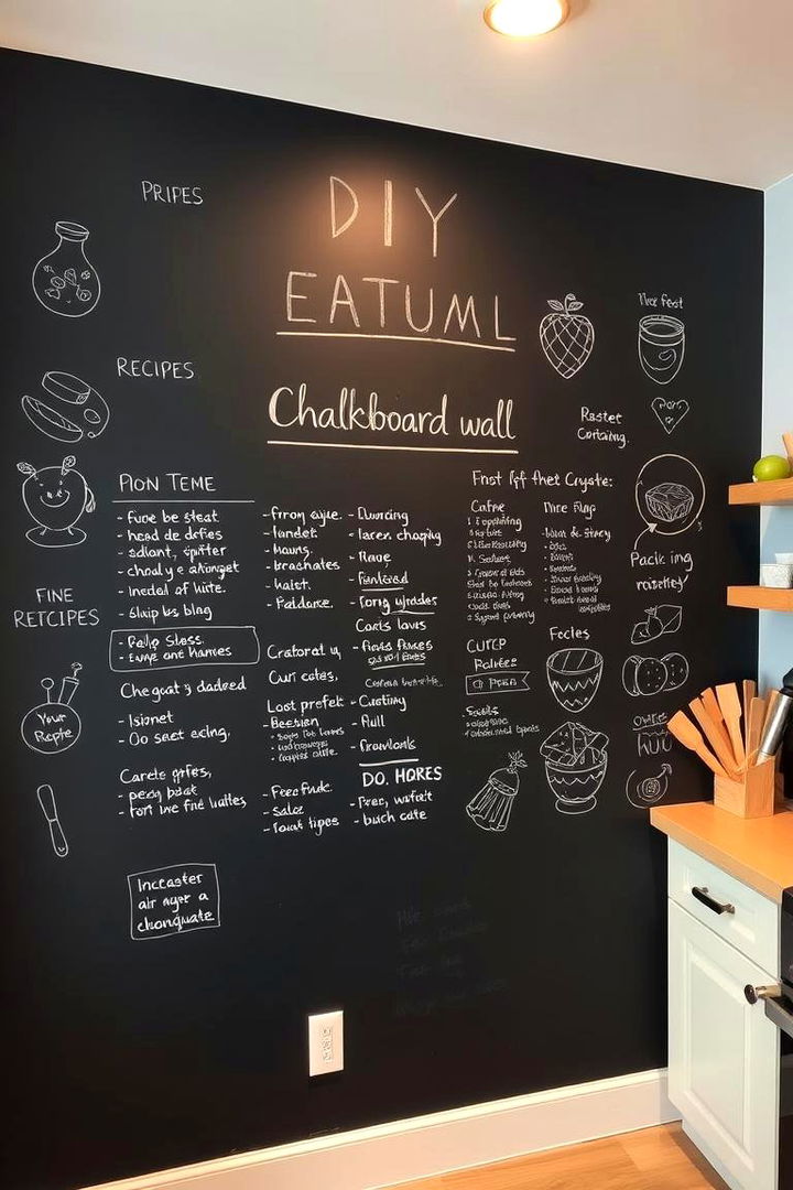 DIY Chalkboard Walls - 22 Kitchen Wall Decor Ideas