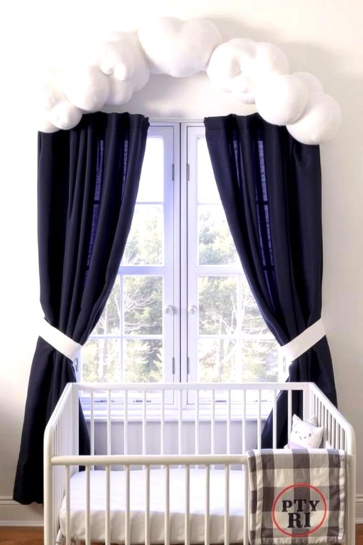 DIY Cloud Curtains - 22 Cloud Themed Nursery Ideas