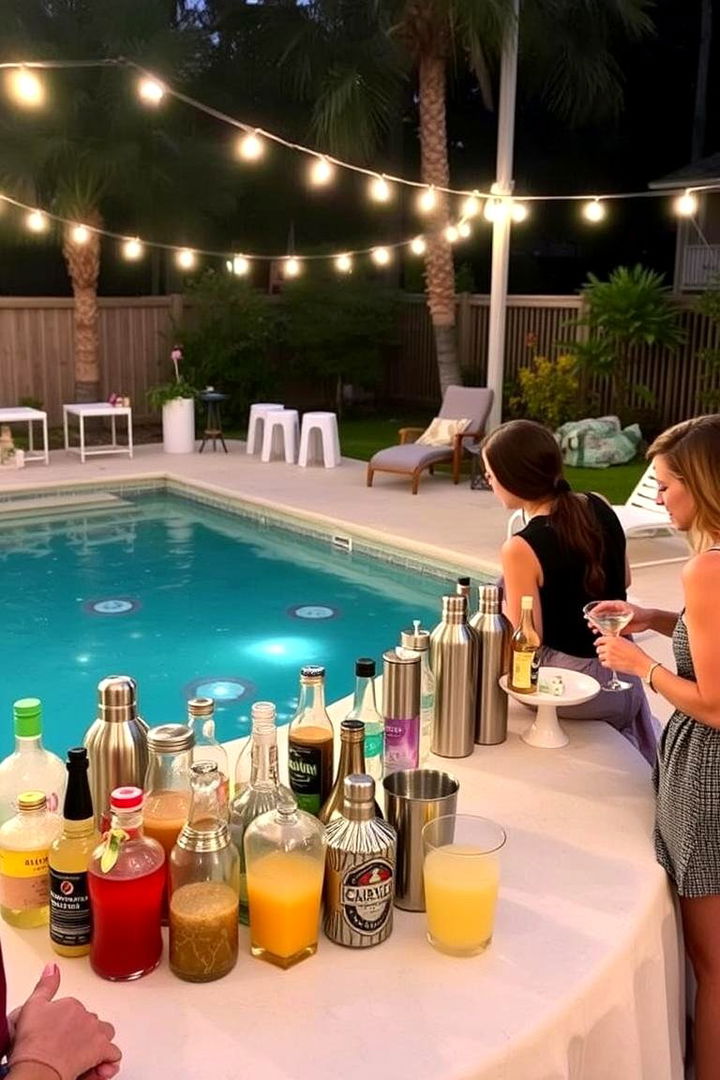 DIY Cocktail Bar Pool Party - 22 Pool Party Ideas