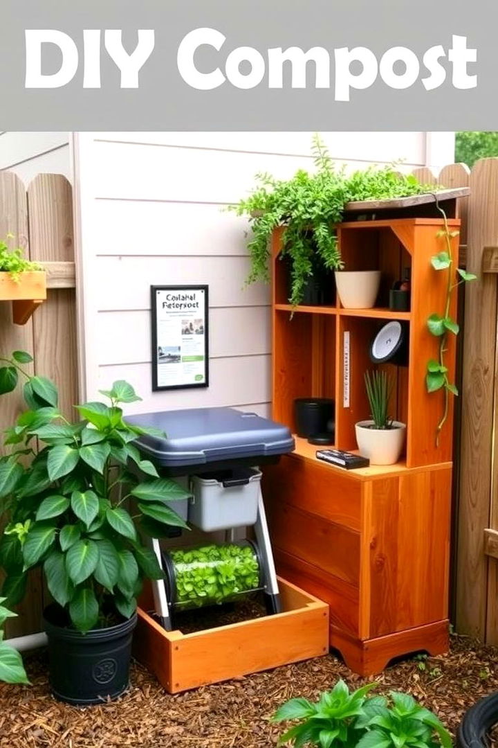 DIY Compost Stations - 22 Small Backyard Landscaping Ideas
