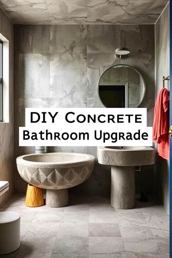 DIY Concrete Bathroom Upgrades - 22 Concrete Bathroom Ideas